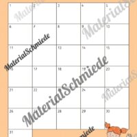 Kalender: Wiederverwendbare Vorlagen zu den Monaten (Juli)