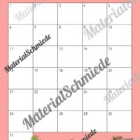 Kalender: Wiederverwendbare Vorlagen zu den Monaten (August)