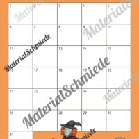 Kalender: Wiederverwendbare Vorlagen zu den Monaten (Oktober)