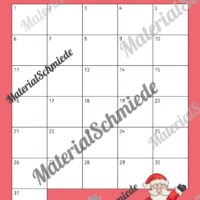 Kalender: Wiederverwendbare Vorlagen zu den Monaten (Dezember)