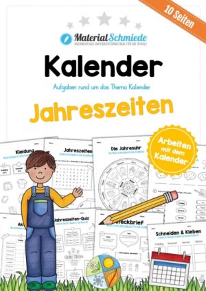 Kalender – Thema Jahreszeiten (10 Arbeitsblätter)