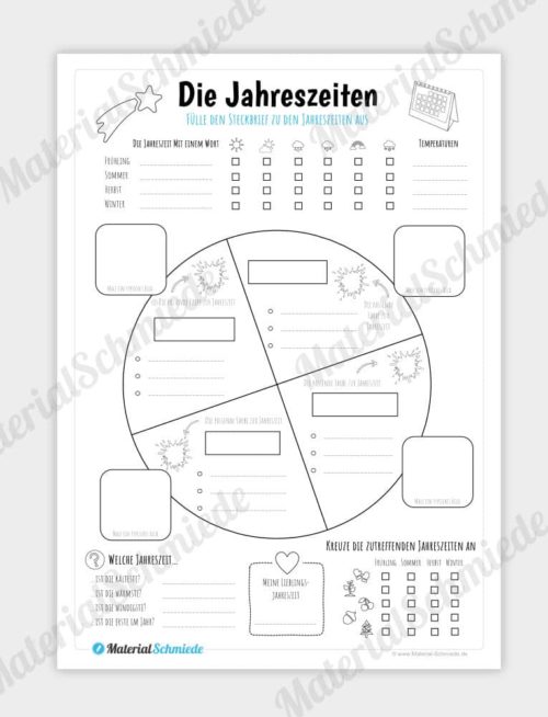 Steckbrief Jahreszeiten