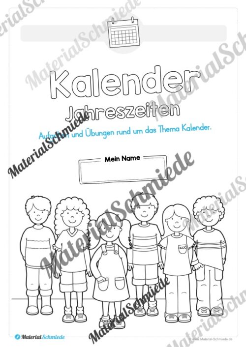 Kalender: Thema Jahreszeiten (Arbeitsblatt 01)