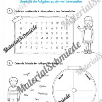 Kalender: Thema Jahreszeiten (Arbeitsblatt 03)