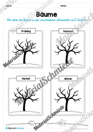 Kalender: Thema Jahreszeiten (Arbeitsblatt 04) Kalender: Thema Jahreszeiten (Arbeitsblatt 04)