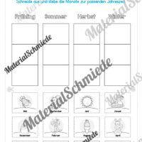 Kalender: Thema Jahreszeiten (Arbeitsblatt 10)