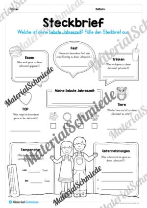 Kalender: Thema Jahreszeiten (Arbeitsblatt 11) Kalender: Thema Jahreszeiten (Arbeitsblatt 11)