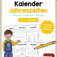 Kalender: Thema Jahreszeiten (10 Arbeitsblätter)