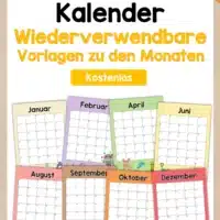 Kostenlos: Wiederverwendbare Kalender-Vorlagen zu den Monaten