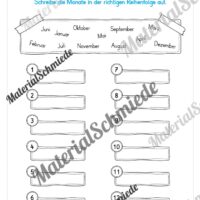 Arbeitsheft Kalender: Die 12 Monate (Arbeitsblatt 04)