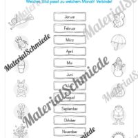 Arbeitsheft Kalender: Die 12 Monate (Arbeitsblatt 05)