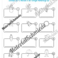 Arbeitsheft Kalender: Die 12 Monate (Arbeitsblatt 06)