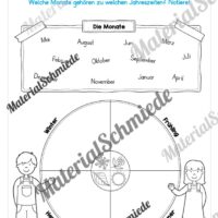 Arbeitsheft Kalender: Die 12 Monate (Arbeitsblatt 07)