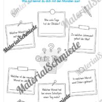 Arbeitsheft Kalender: Die 12 Monate (Arbeitsblatt 13)