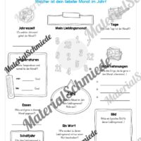 Arbeitsheft Kalender: Die 12 Monate (Arbeitsblatt 14)