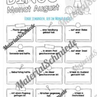 Bingo: Monat August (Vorschau)