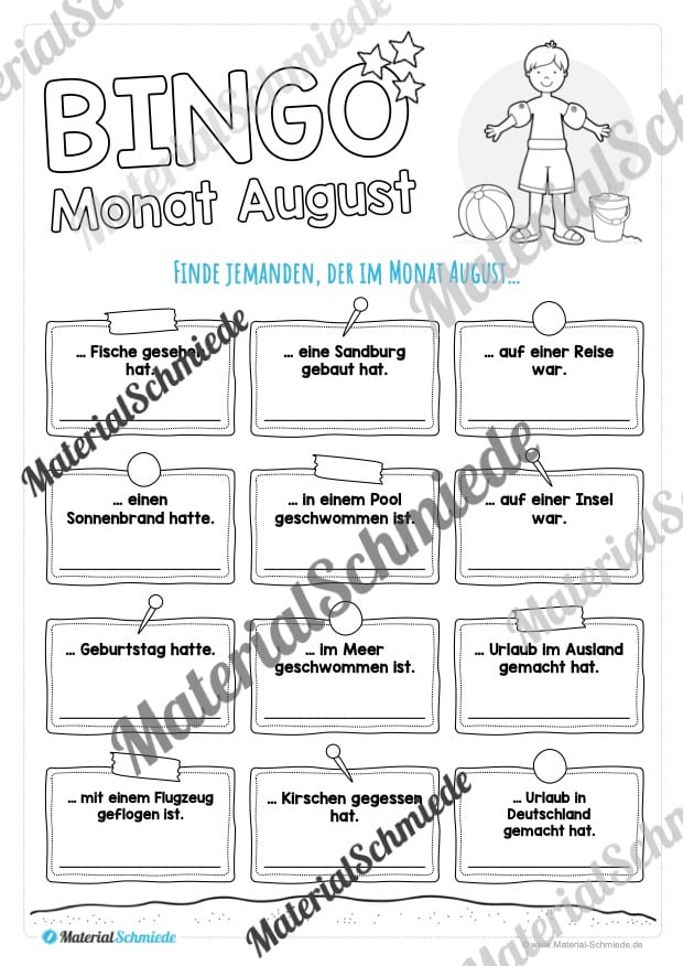 Bingo: Monat August (Vorschau)