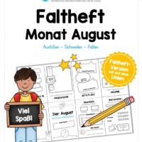 Faltheft: Monat August