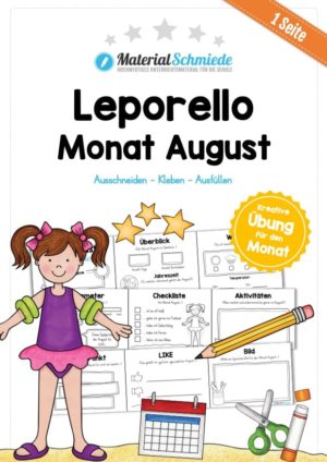 Leporello Monat August