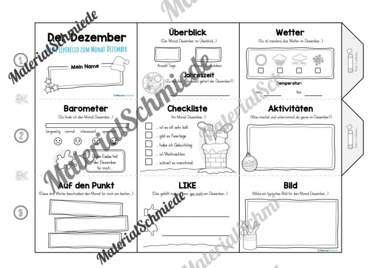 Leporello Monat Dezember (Vorschau)