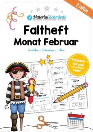 Faltheft: Monat Februar