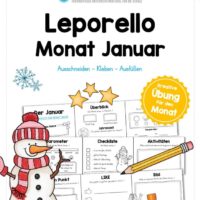 Leporello Monat Januar