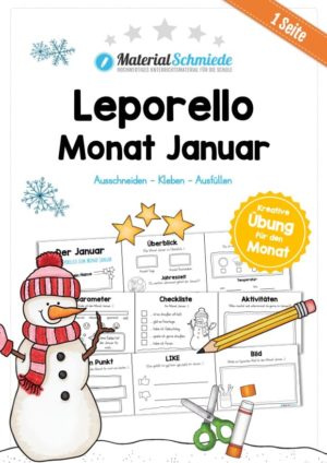 Leporello Monat Januar