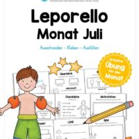 Leporello Monat Juli