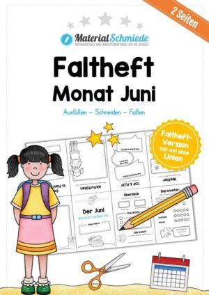 Faltheft: Monat Juni