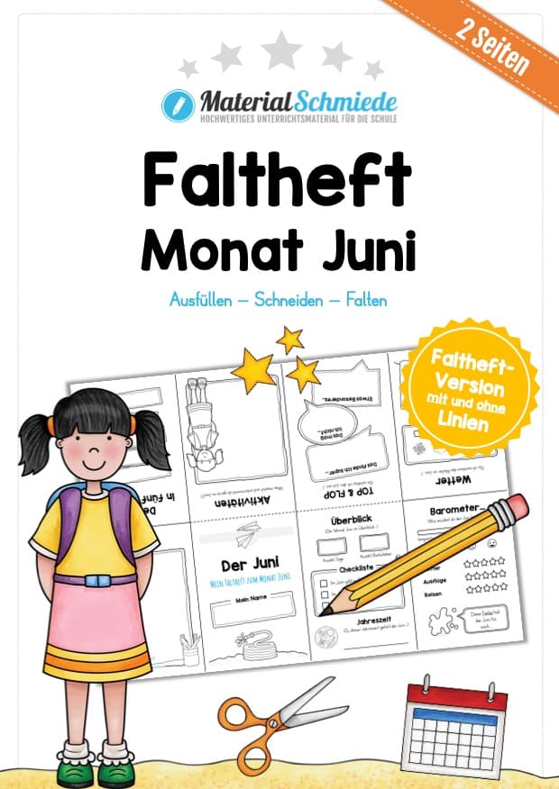 Faltheft: Monat Juni