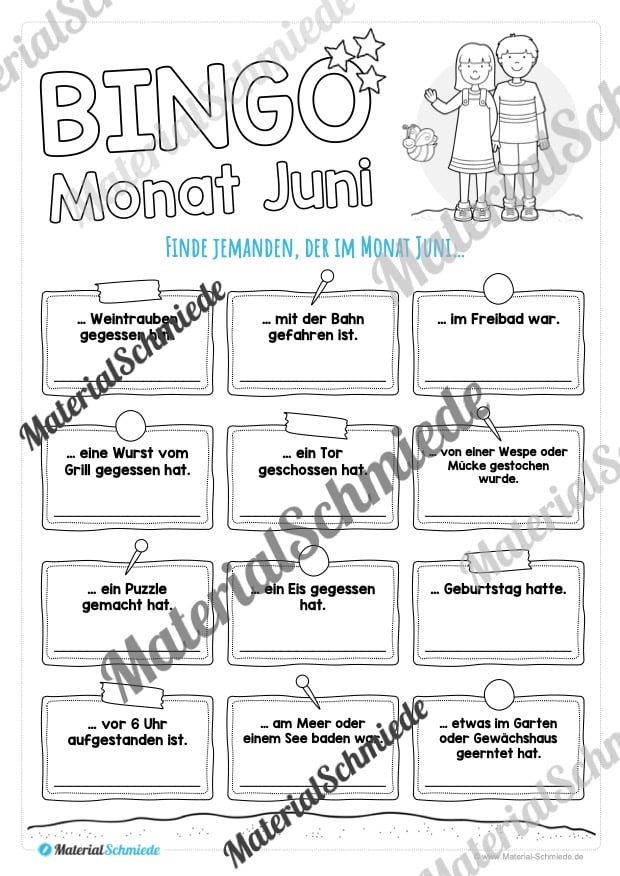 Bingo: Monat Juni (Vorschau)