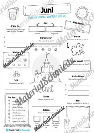 Steckbrief: Monat Juni (Vorschau)