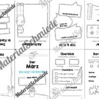 Faltheft: Monat März (mit Linien)