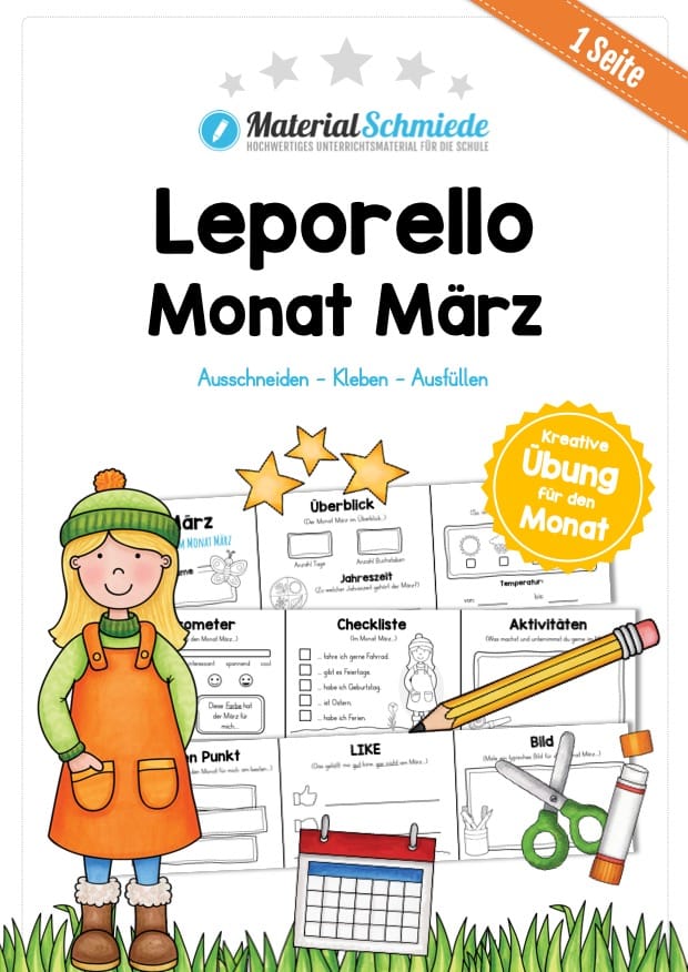 Leporello Monat März