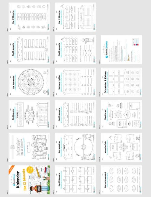 Kalender: Die 12 Monate (Überblick)