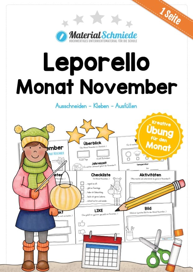 Leporello Monat November