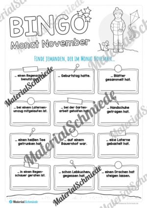 Bingo: Monat November (Vorschau)