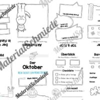 Faltheft: Monat Oktober (ohne Linien)