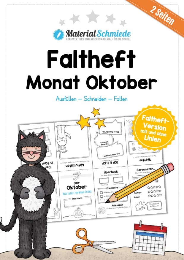 Faltheft: Monat Oktober