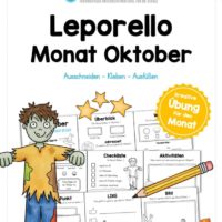 Leporello Monat Oktober