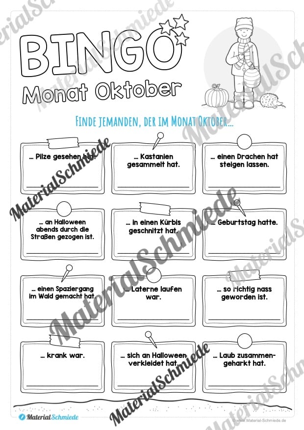 Bingo: Monat Oktober (Vorschau)