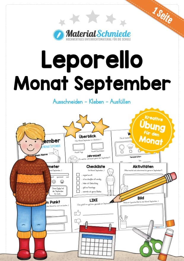 Leporello Monat September