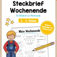 Steckbrief: Mein Wochenende