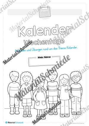 Kalender: Thema Wochentage (Arbeitsblatt 01)