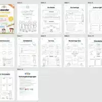 Kalender: Thema Wochentage (10 Arbeitsblätter) - Überblick