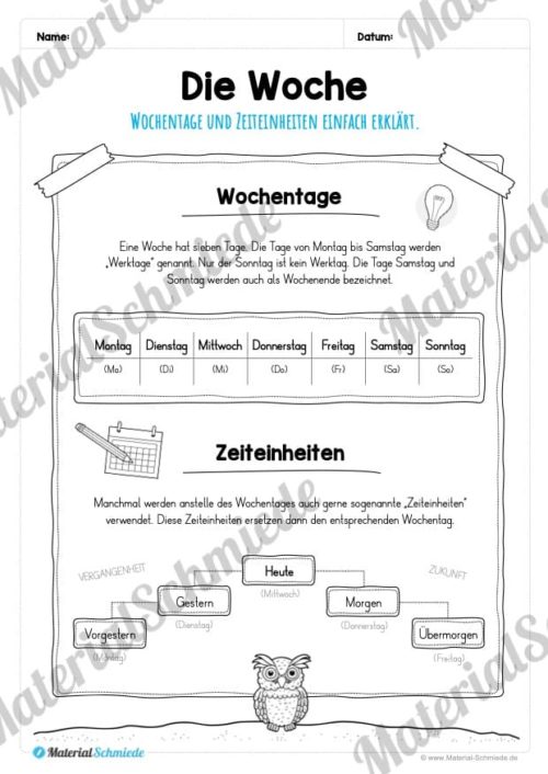 Kalender - Thema Wochentage (Vorschau 02)