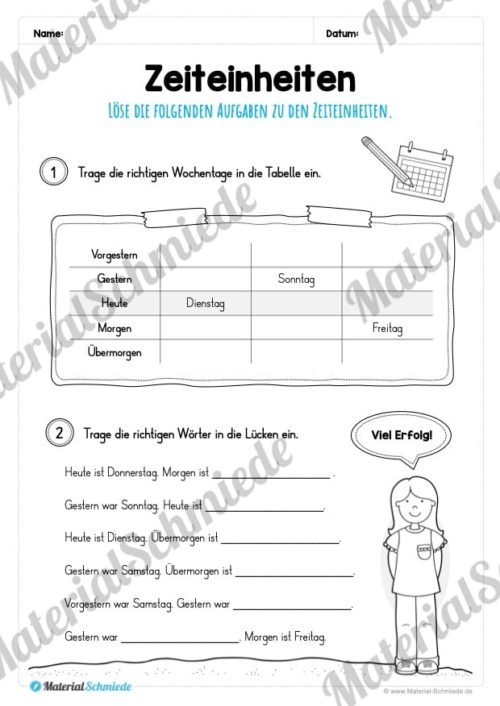 Kalender - Thema Wochentage (Vorschau 06)