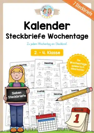Kalender: 7 Steckbriefe zu den Wochentagen