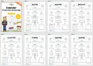 Kalender: 7 Steckbriefe zu den Wochentagen (Überblick) Kalender: 7 Steckbriefe zu den Wochentagen (Überblick)