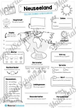 Steckbrief Neuseeland (Vorschau 01)